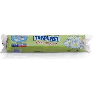 Tekplast 75x90 cm 10'lu Battal Boy Çöp Torbası