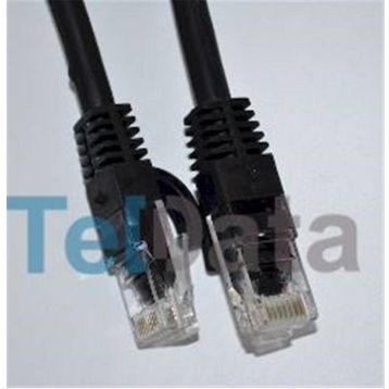 Teldata TLD-100S Cat6 1 mt Siyah UTP Patch Kablo