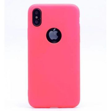Teleplus Apple iPhone XS Lüks Silikon Pembe Kılıf