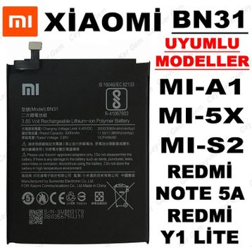 Teleplus BN31 Xiaomi Redmi S2 Pil Batarya