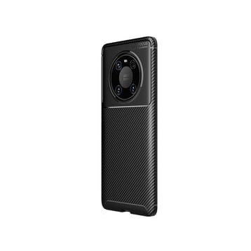 Teleplus Huawei Mate 40 Pro Karbon Dokulu Negro Lacivert Silikon Cep Telefonu Kılıf