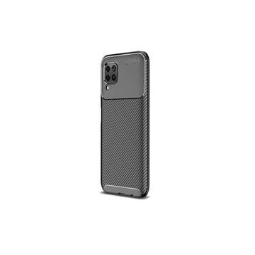 Teleplus Huawei P40 Lite Negro Karbon Desenli Nano Ekran Koruyucu Siyah Silikon Cep Telefonu Kılıf