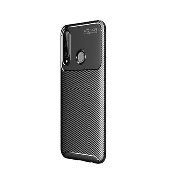 Teleplus Huawei Y6P Negro Dizayn Silikon Siyah Nano Ekran Koruyucu Kılıf