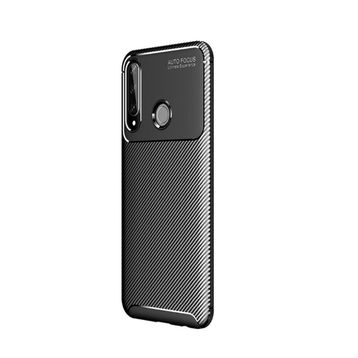 Teleplus Huawei Y6P Negro Dizayn Silikon Siyah Nano Ekran Koruyucu Kılıf