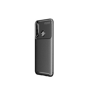 Teleplus Huawei Y6P Negro Dizayn Silikon Siyah Nano Ekran Koruyucu Kılıf