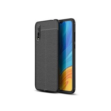 Teleplus Huawei Y8P Deri Dokulu Kırmızı Nano Ekran Koruyucu Silikon Cep Telefonu Kılıf