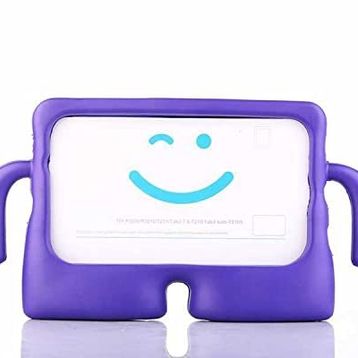 Teleplus iPad 10.2 2021 9. Nesil İbuy Karakter Silikon Mor Kılıf