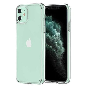 Teleplus iPhone 12 Coss Sert Hibrit Silikon Şeffaf Nano Ekran Koruyucu Cep Telefonu Kılıfı