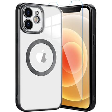 Teleplus iPhone 12 Kamera Korumalı Omega Lazer Silikon Nano Ekran Koruyucu Gümüş Cep Telefonu Kılıfı