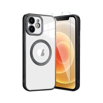 Teleplus iPhone 12 Kamera Korumalı Omega Lazer Silikon Nano Ekran Koruyucu Gümüş Cep Telefonu Kılıfı