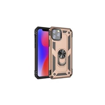 Teleplus iPhone 12 Pro Max Kılıf Vega Yüzüklü Standlı Kapak Kırmızı Nano Ekran Koruyucu
