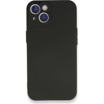 Teleplus iPhone 13 Kamera Korumalı Mat Silikon Siyah Kılıf