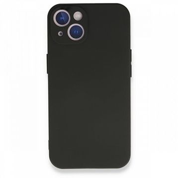 Teleplus iPhone 13 Kamera Korumalı Mat Silikon Siyah Kılıf