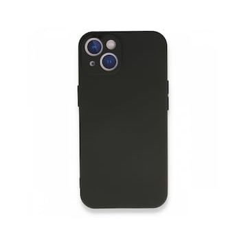 Teleplus iPhone 13 Kamera Korumalı Mat Silikon Siyah Kılıf