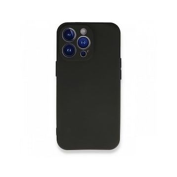 Teleplus iPhone 13 Pro Kamera Korumalı Mat Silikon Siyah Kılıf