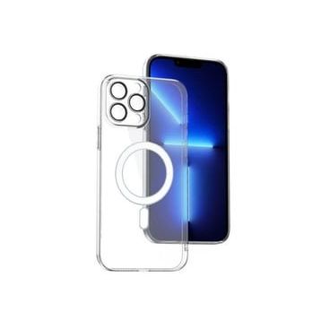 Teleplus iPhone 13 Pro Max Kamera Korumalı Magsafe Wiriless Özellikli Sert PC Porto Kapak Şeffaf Kılıf