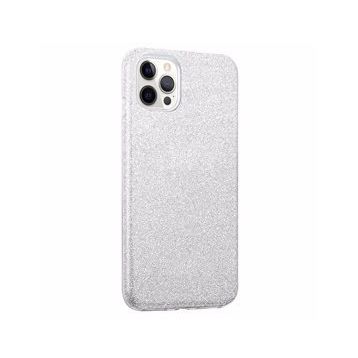 Teleplus iPhone 13 Pro Max Renkli Kılıf Simli Silikon
