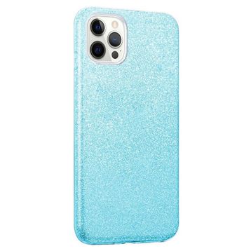 Teleplus iPhone 13 Pro Max Renkli Kılıf Simli Silikon