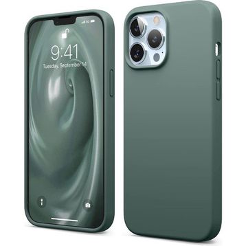 Teleplus iPhone 13 Pro Max Silk Liquid Lansman Silikon Yeşil Kılıf