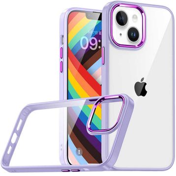 Teleplus iPhone 14 Plus Renkli Bumper Hybrid Flora Silikon Siyah Nano Ekran Koruyucu Kılıf