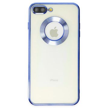 Teleplus iPhone 7 Plus Kamera Korumalı Omega Slote Lazer Silikon Lacivert Kılıf