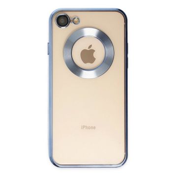 Teleplus iPhone 8 Kamera Korumalı Omega Slote Lazer Silikon Lacivert Kılıf