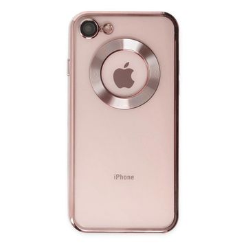 Teleplus iPhone 8 Kamera Korumalı Omega Slote Lazer Silikon Lacivert Kılıf