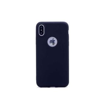 Teleplus iPhone XS Max Plus Lüks Mat Silikon Lacivert Kılıf