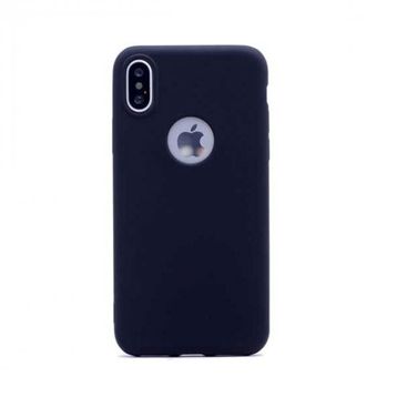 Teleplus iPhone XS Max Plus Lüks Mat Silikon Lacivert Kılıf