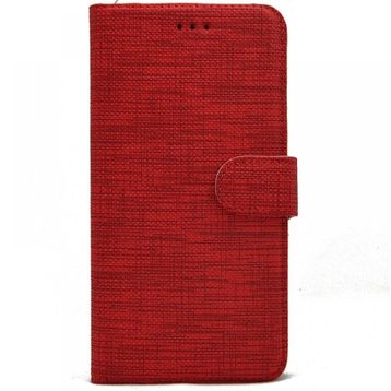 Teleplus Oppo A5 2020 Kılıf Kumaş Spor Standlı Cüzdan Kırmızı + Nano Ekran Koruyucu Kılıf