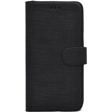 Teleplus Oppo A9 2020 Kumaş Spor Standlı Cüzdan Siyah Nano Ekran Koruyucu Cep Telefonu Kılıfı