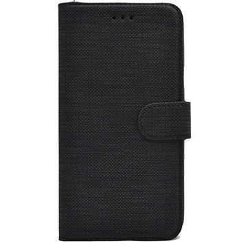 Teleplus Oppo A9 2020 Kumaş Spor Standlı Cüzdan Siyah Nano Ekran Koruyucu Cep Telefonu Kılıfı