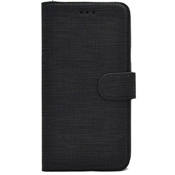 Teleplus Oppo A9 2020 Kumaş Spor Standlı Cüzdan Siyah Nano Ekran Koruyucu Cep Telefonu Kılıfı