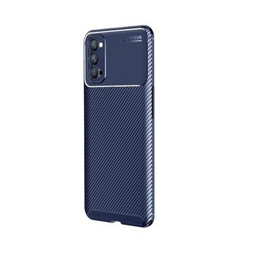 Teleplus Oppo Reno4 Negro Karbon Silikon Siyah Tam Kapatan Ekran Koruyucu Kılıf