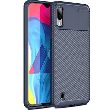 Teleplus Samsung Galaxy A10 Negro Karbon Nano Ekran Koruyucu Siyah Silikon Kılıf