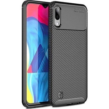 Teleplus Samsung Galaxy A10 Negro Karbon Nano Ekran Koruyucu Siyah Silikon Kılıf