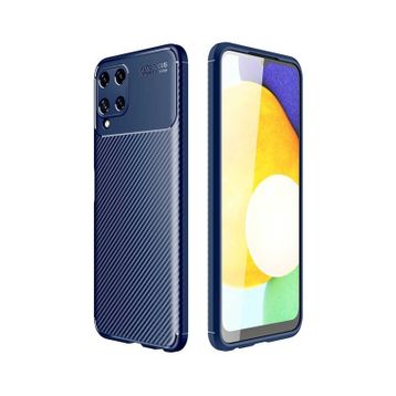 Teleplus Samsung Galaxy A22 4G Karbon Dokulu Silikon Kahverengi Cep Telefonu Kılıfı