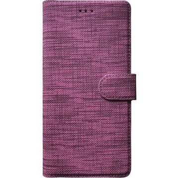 Teleplus Samsung Galaxy A72 Kumaş Spor Standlı Kartlıklı Cüzdan Mor Cep Telefonu Kılıfı