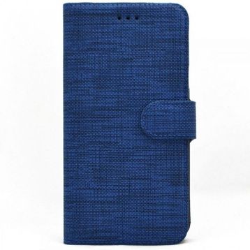 Teleplus Samsung Galaxy A72 Kumaş Spor Standlı Kartlıklı Cüzdan Mor Cep Telefonu Kılıfı