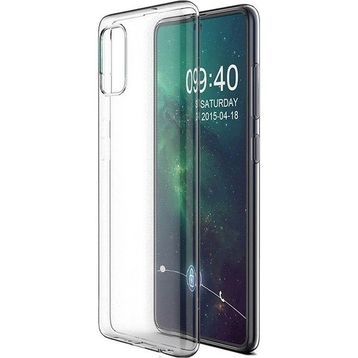 Teleplus Samsung Galaxy A91 Lüks Silikon Şeffaf Kılıf