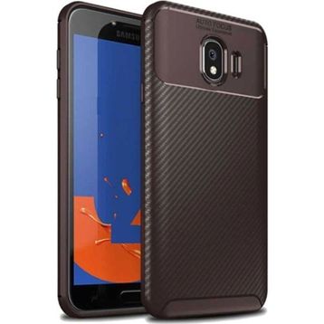 Teleplus Samsung Galaxy J4 Ultra Soft Negro Karbon Kahverengi Silikon Kılıf
