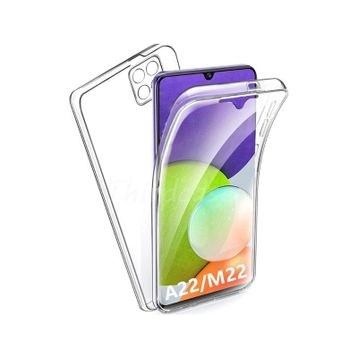 Teleplus Samsung Galaxy M32 4G 360 Ön Arka Silikon Şeffaf Kılıf