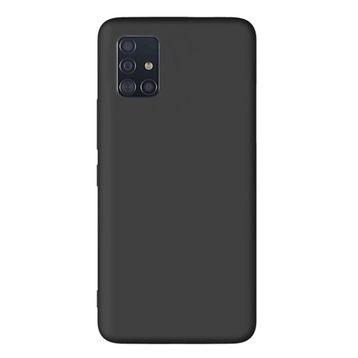 Teleplus Samsung Galaxy M51 Kılıf Lüks Mat Biye Silikon Tam Kapatan Nano Ekran Koruyucu Kamera Koruyucu Siyah Cep Telefonu Kılıfı