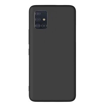 Teleplus Samsung Galaxy M51 Kılıf Lüks Mat Biye Silikon Tam Kapatan Nano Ekran Koruyucu Kamera Koruyucu Siyah Cep Telefonu Kılıfı