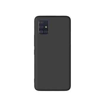 Teleplus Samsung Galaxy M51 Kılıf Lüks Mat Biye Silikon Tam Kapatan Nano Ekran Koruyucu Kamera Koruyucu Siyah Cep Telefonu Kılıfı