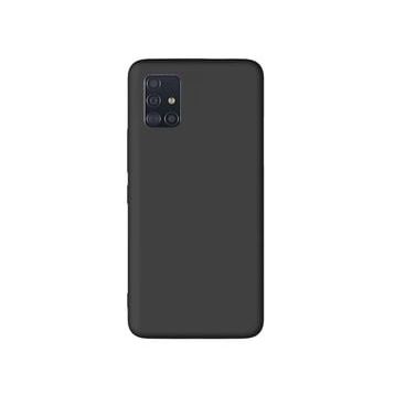 Teleplus Samsung Galaxy M51 Kılıf Lüks Mat Biye Silikon Tam Kapatan Nano Ekran Koruyucu Kamera Koruyucu Siyah Cep Telefonu Kılıfı