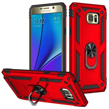 Teleplus Samsung Galaxy Note 5 Vega Yüzüklü Tank Kapak Lacivert Kılıf