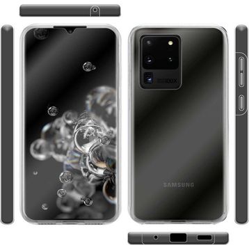 Teleplus Samsung Galaxy S20 Ultra 360 Ön Arka Silikon Şeffaf Kılıf