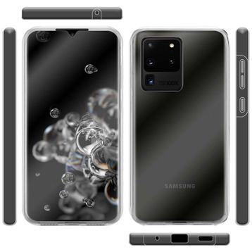 Teleplus Samsung Galaxy S20 Ultra 360 Ön Arka Silikon Şeffaf Kılıf