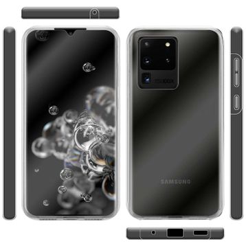 Teleplus Samsung Galaxy S20 Ultra 360 Ön Arka Silikon Şeffaf Kılıf